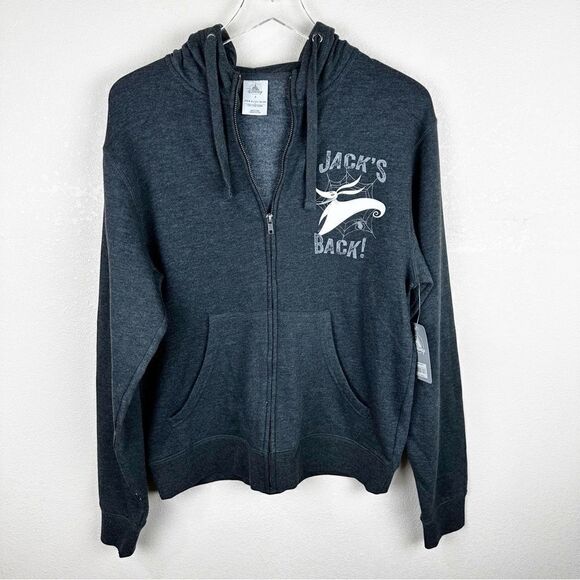Disney Resort Jack Skelington Grey Nightmare Before Christmas Jacket Hoodie Smal - Picture 1 of 6